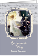 You are invited, Retirement Party, Music Teacher card