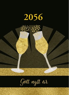 Year Customizable, Happy New Year in Swedish, Champage