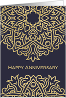 Happy Employee Anniversary, Gold Effect, Dark Grey card