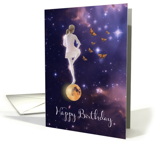 Happy Birthday, Ballerina, Surreal Galaxy card (1462828)