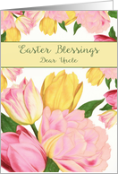 Dear Uncle, Easter Blessings, Tulips card