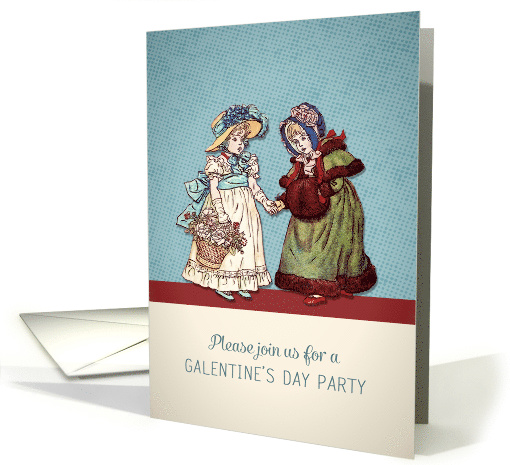 Invitation Galentine's Day Party, vintage card (1465632)