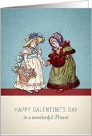 To a wonderful Friend, Happy Galentine’s Day, vintage card