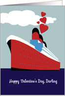 To my Darling, Happy Valentine’s Day, Hearts, Cruise Ship card