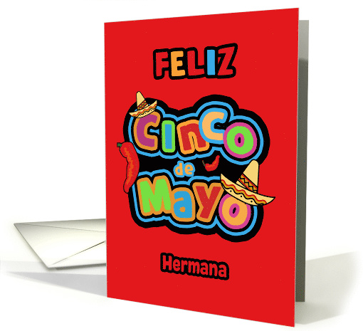 Feliz Cinco de Mayo, Hermana, Sister, Happy Cinco de Mayo card