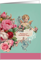 Happy First Mother’s Day, Vintage Angel card