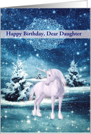 Customizable, Daughter, Happy Birthday, Unicorn card