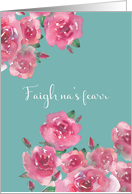 Get Well Soon in Scottish Gaelic, Faigh na’s fearr, Watercolor Roses card