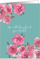 Get Well Soon in Irish Gaelic, Go raibh biseach ort gan mhoill, Roses card