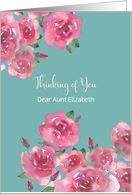 Customizable, Aunt, Get Well Soon, Watercolor Roses card