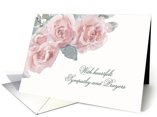 Christian Sympathy Card, Scripture, Watercolor Roses card (1477806)