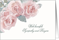 Christian Sympathy Card, Scripture, Watercolor Roses card