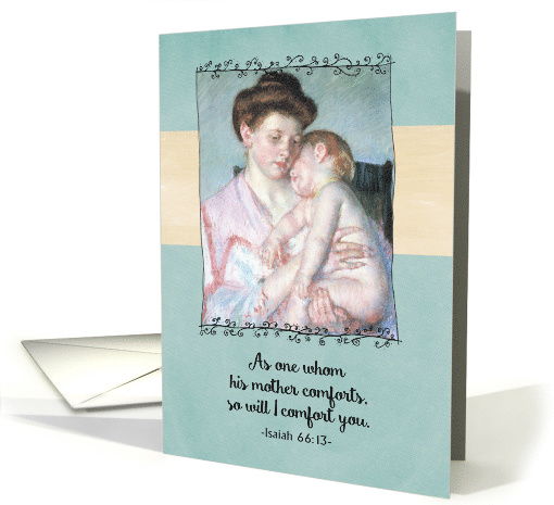 Isaiah 66:13, Christian Encouragement Card, Mother and Child card