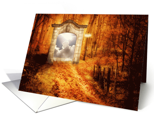 Blank Note Card, Surrealist Landscape, Heaven, Forest card (1481830)