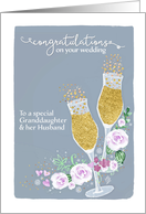 Granddaughter, Husband, Congratulations, Wedding, Champagne card