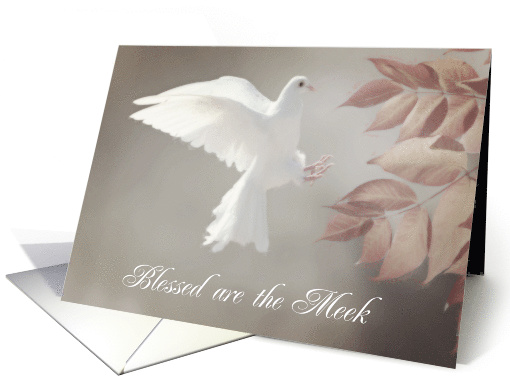 Blessed are the Meek, Christian Encouragement Card, Matthew 5 card