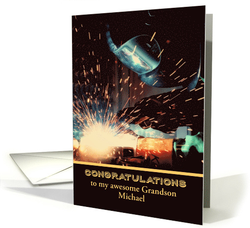 Customizable, Congratulations on becoming a licensed Welder card