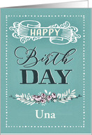 Customizable, Happy Birthday, Word-Art, Floral, Trendy, Lavender card