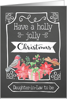 Future Daughter-in-Law, Holly Jolly Christmas, Bird, Poinsettia card