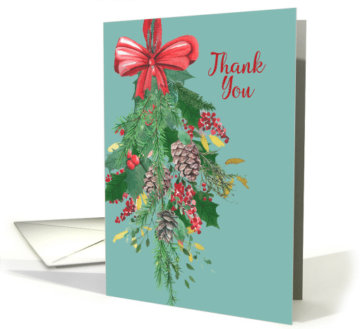 Thank You for the Gift, Christmas Card, Poinsettias card (1501548)