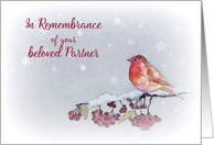 In Remembrance, Beloved Partner, Christmas, Religious card