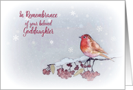 In Remembrance, Beloved Goddaughter, Christmas, Religious card