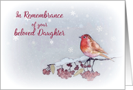 In Remembrance, Beloved Daughter, Christmas, Religious card