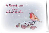 In Remembrance, Beloved Brother, Christmas, Religious card