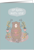 Thank You in Irish Gaelic, Go raibh maith aga, Cute Bear, Illustration card