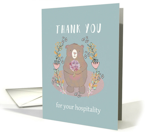 Thank You for your Hospitality, Bear, Illustration card (1508952)