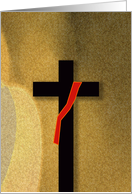 Deacon Symbol, Cross, Swash, Gold/Yellow Background card