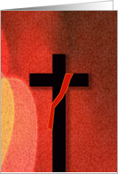 Deacon Symbol, Cross, Swash, Red Background card