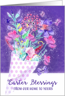 From our Home to Yours, Easter Blessings, Bouquet Spring Flowers card