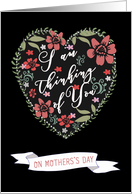 In Remembrance, Child, Mother’s Day, Heart and Flowers card