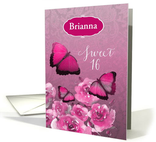 Customizable, Daughter, Sweet 16, Birthday, Pink Flowers,... (1519074)