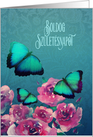 Happy Birthday in Hungarian, Boldog Szletsnapot, Butterflies card