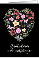 Happy Mother’s Day in Norwegian, Gratulerer med Morsdagen, Heart card