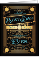 To Dad from your Son, Happy Father’s Day, Retro, Gold-Effect card