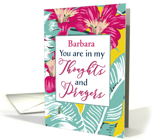 Customizable, Christian Thinking of You, Floral Design, Scripture card