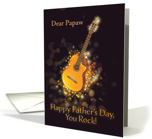 Personalize, You rock, Happy Father's Day, Gold-Effect, Guitar card