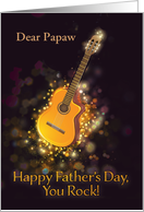 Personalize, You rock, Happy Father’s Day, Gold-Effect, Guitar card