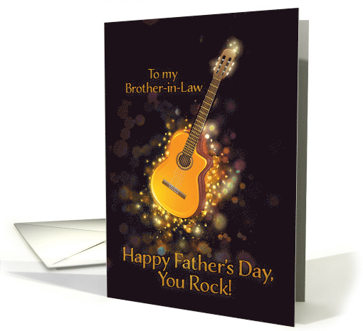 To my Brother-in-Law, You rock, Happy Father's Day, Gold-Effect, card
