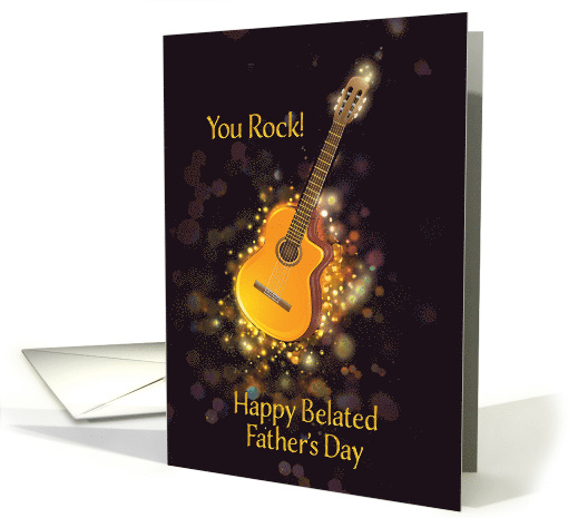 You rock, Happy Belated Father's Day, Gold-Effect, card (1526658)