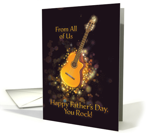 From All of Us, You rock, Happy Father's Day, Gold-Effect, card