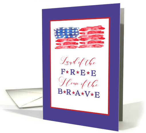 Blanc Note Card, Land of the Free, Home of the Brave, card (1529856)