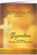 Congratulations, Nun, Perpetual Profession, Scripture, Gold-Effect card
