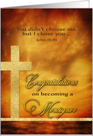 Congratulations, Becoming Monsignor, Scripture, Gold-Effect card