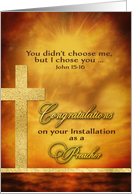Preacher, Congratulations on your Installation, Gold-Effect card