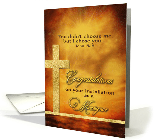 Monsignor Congratulations on your Installation, Gold-Effect card