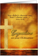 Congratulations Ordination, Christian, Gold-Effect card